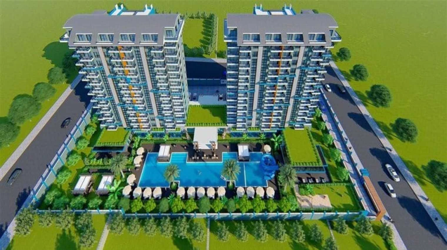 housebind Квартира планировки 1+1 в современном комплексе в Махмутларе /Алания