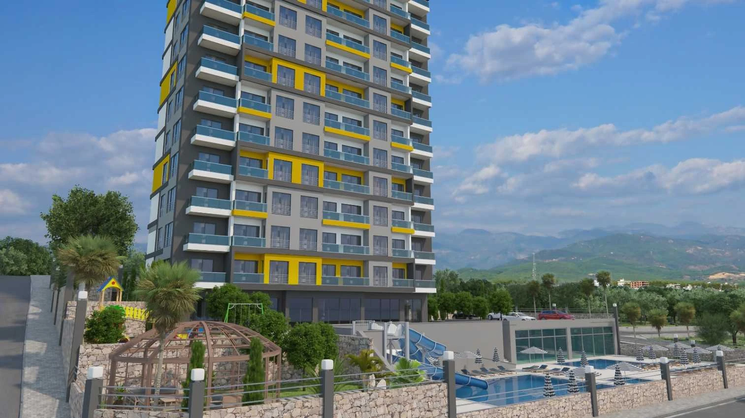 housebind Новый жилой комплекс бизнес-класса 1 + 1 с мебелью Махмутлар /Алания