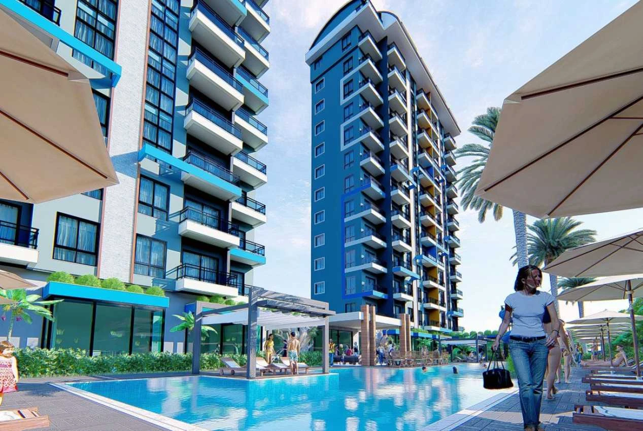 housebind Квартира планировки 1+1 в современном комплексе в Махмутларе /Алания