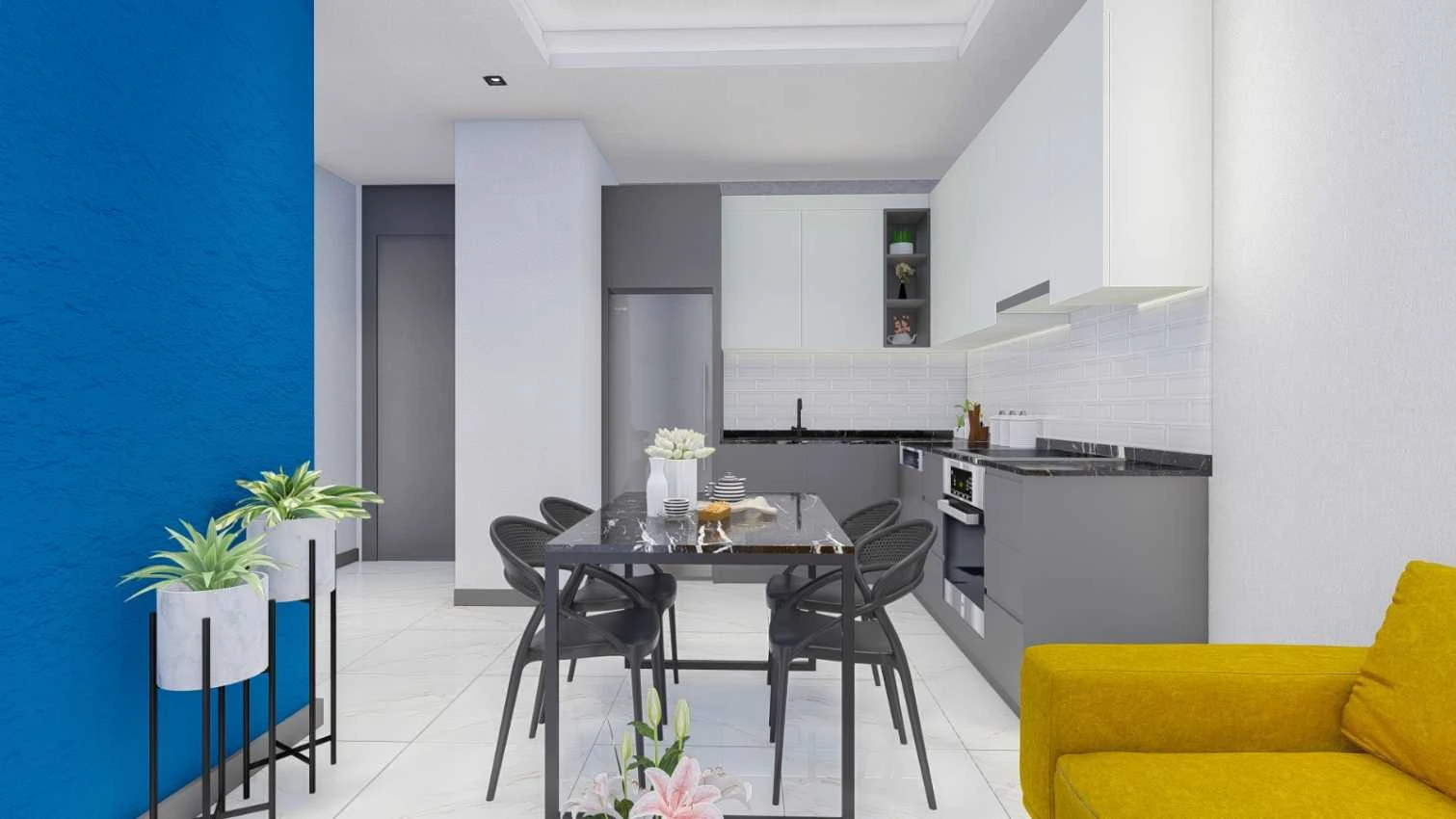 housebind Современном комплексе квартира планировки 1+1  Кестель /Алания