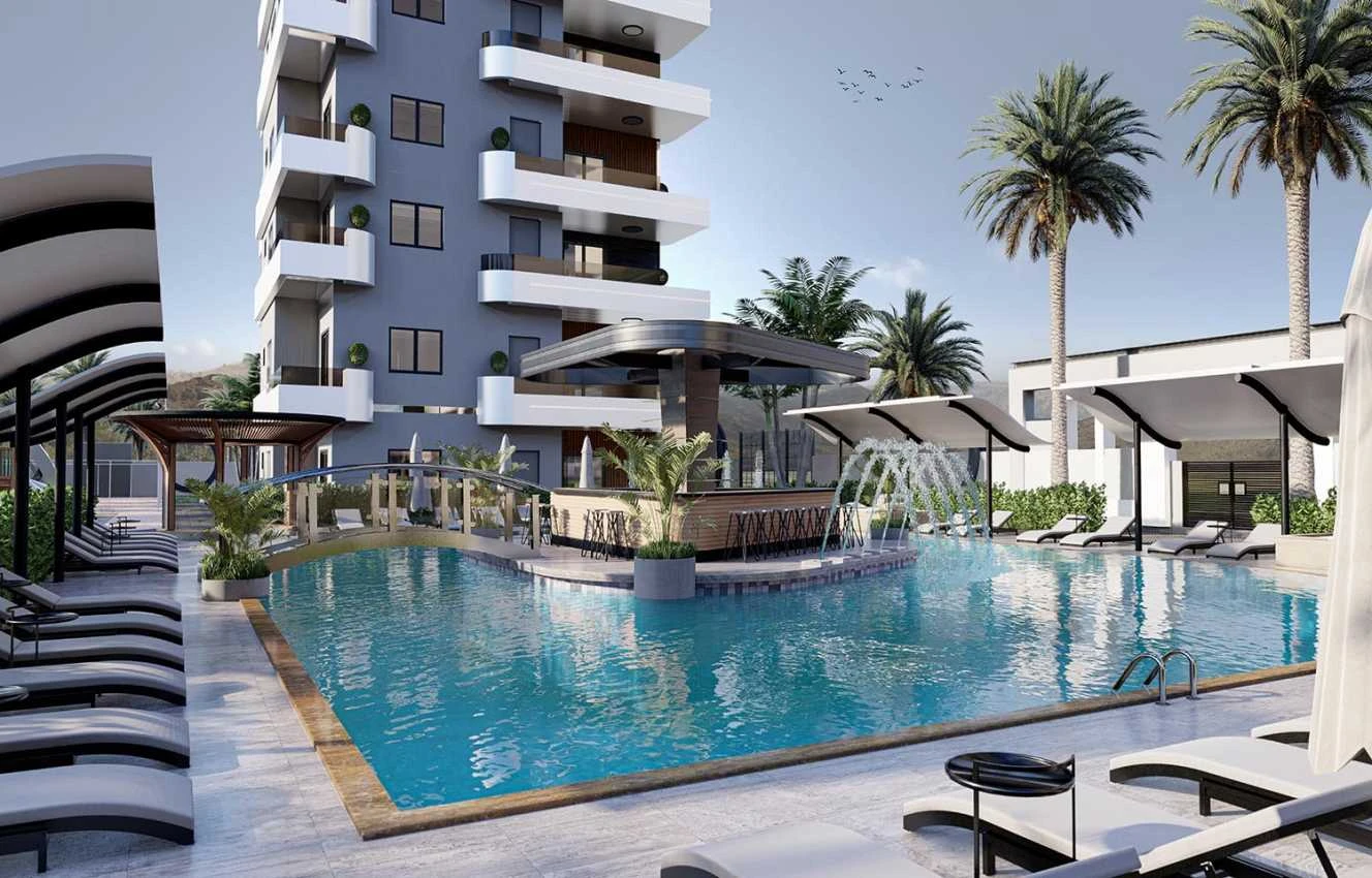 housebind Квартира планировки 2+1 в современном комплексе Махмутлар/Аланья