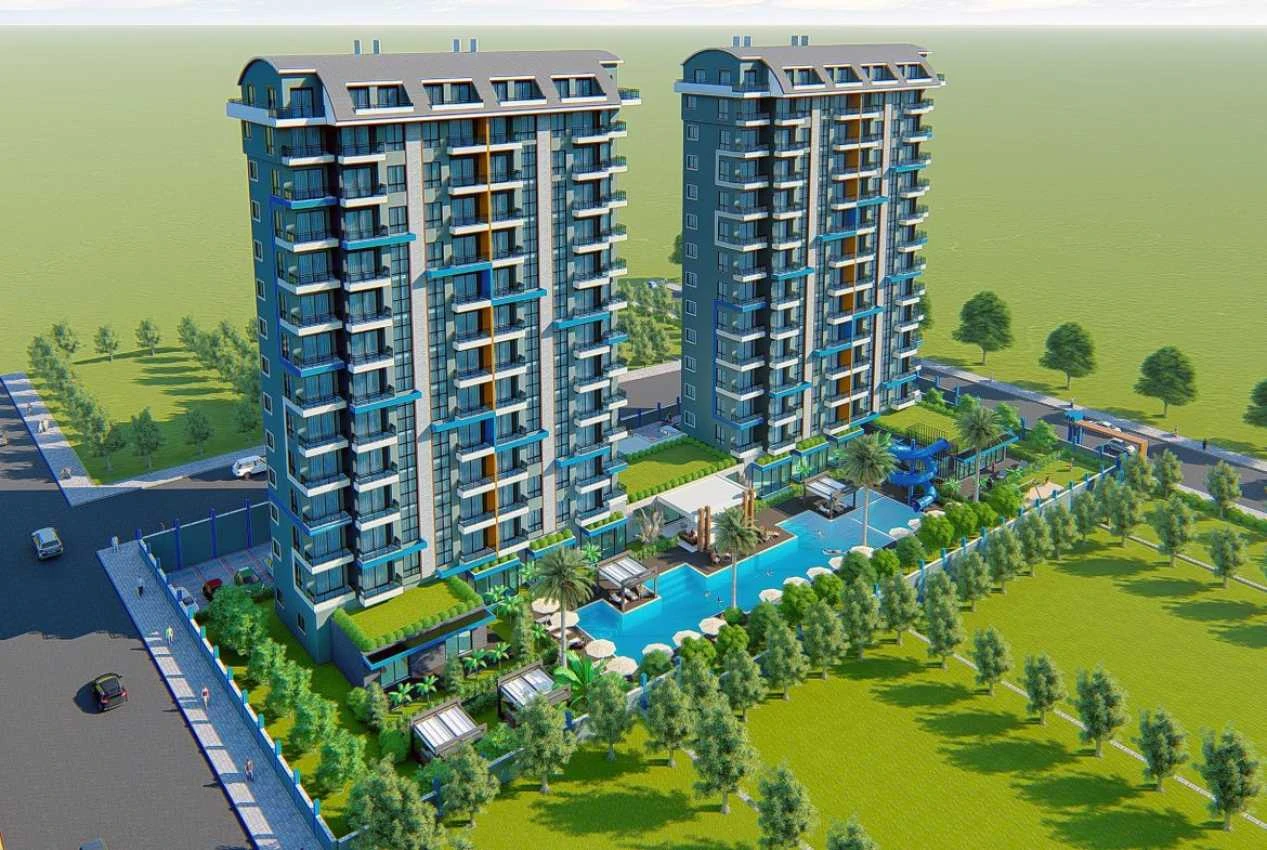 housebind Квартира планировки 1+1 в современном комплексе в Махмутларе /Алания
