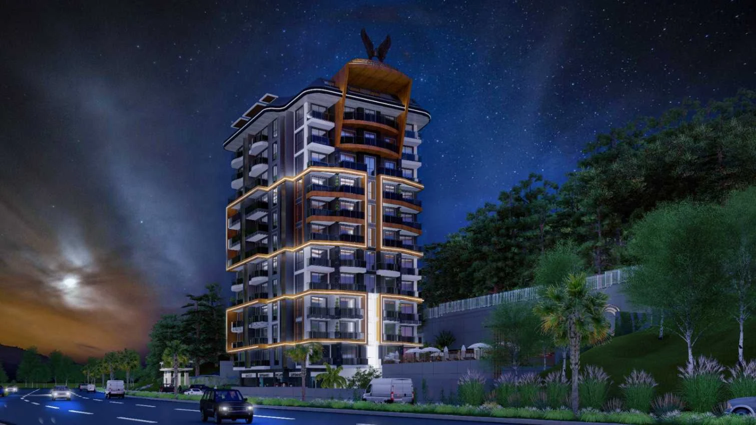 housebind В шикарном комплексе  квартира 1 + 1 Махмутлар /Алания