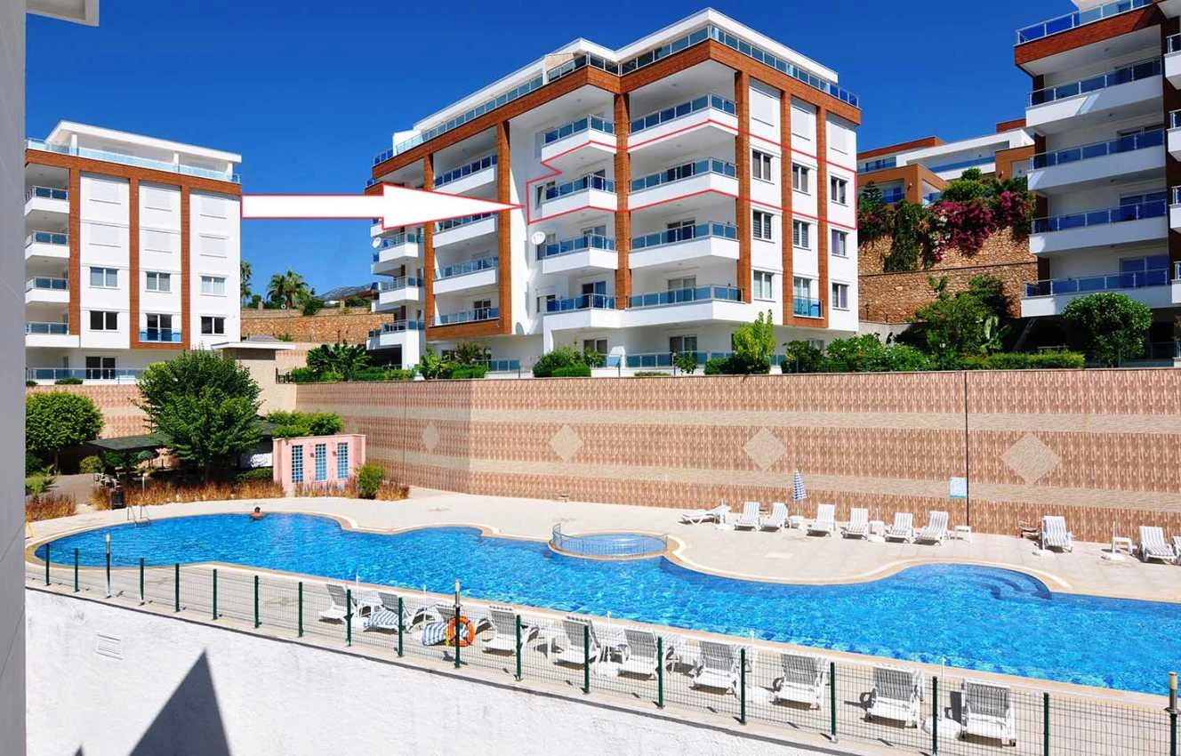 housebind В шикарном комплексе 3 + 1 с мебелью  в районе Каргыджак /Алания