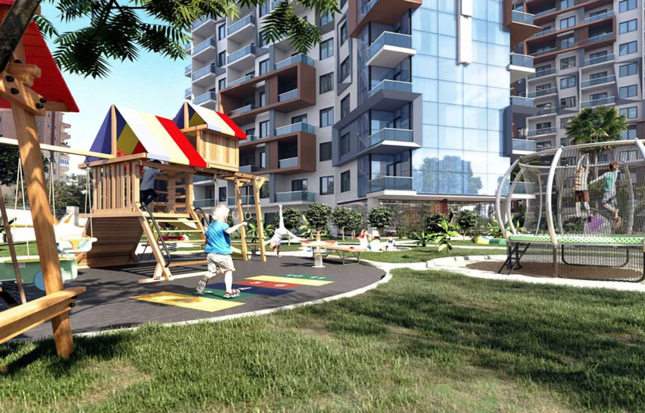 housebind Квартира 1 + 1 в многофункциональном  комплексе Махмутлар /Алания