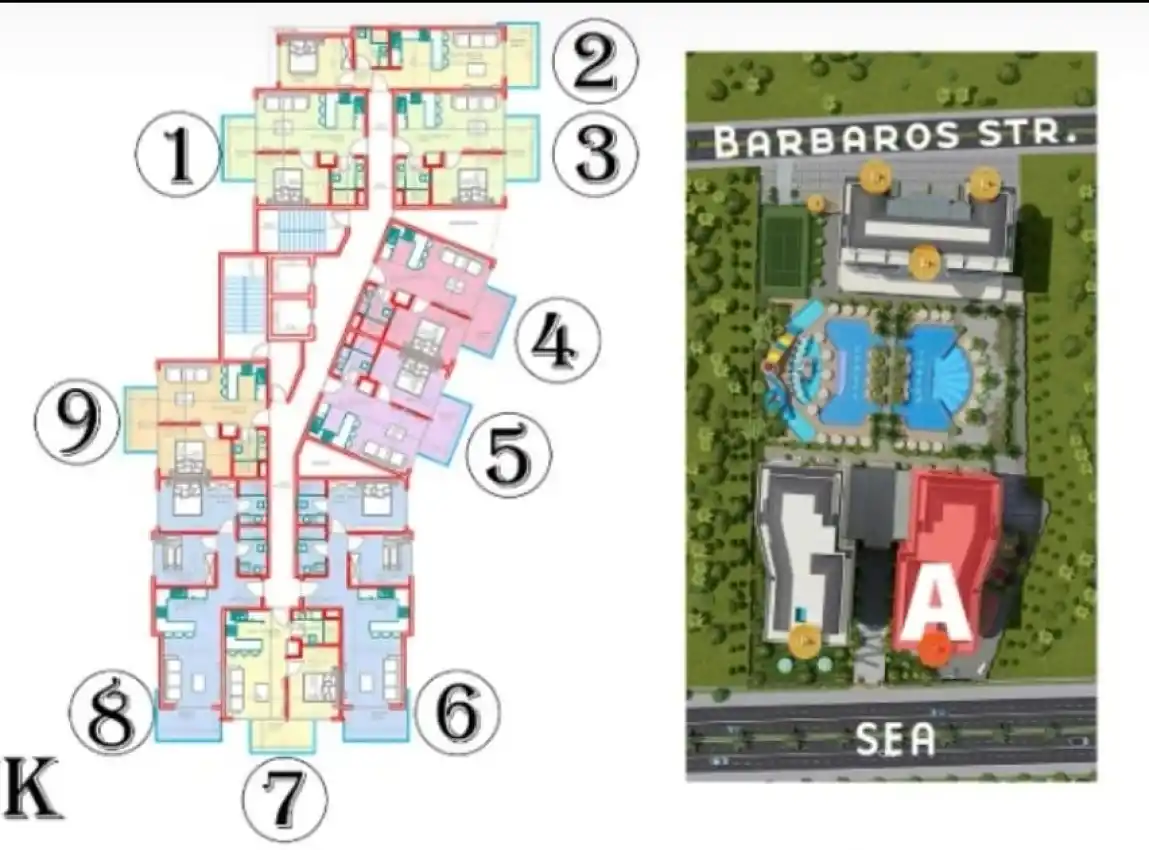 housebind Квартира планировки 1+1 с видом на море Махмутлар /Аланья