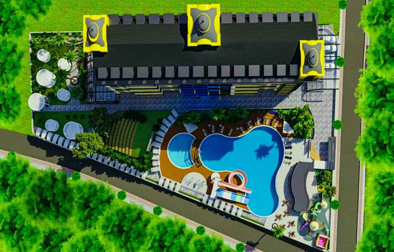 housebind Квартира с богатой инфраструктурой планировки 1+1 в Газипаша /Алания