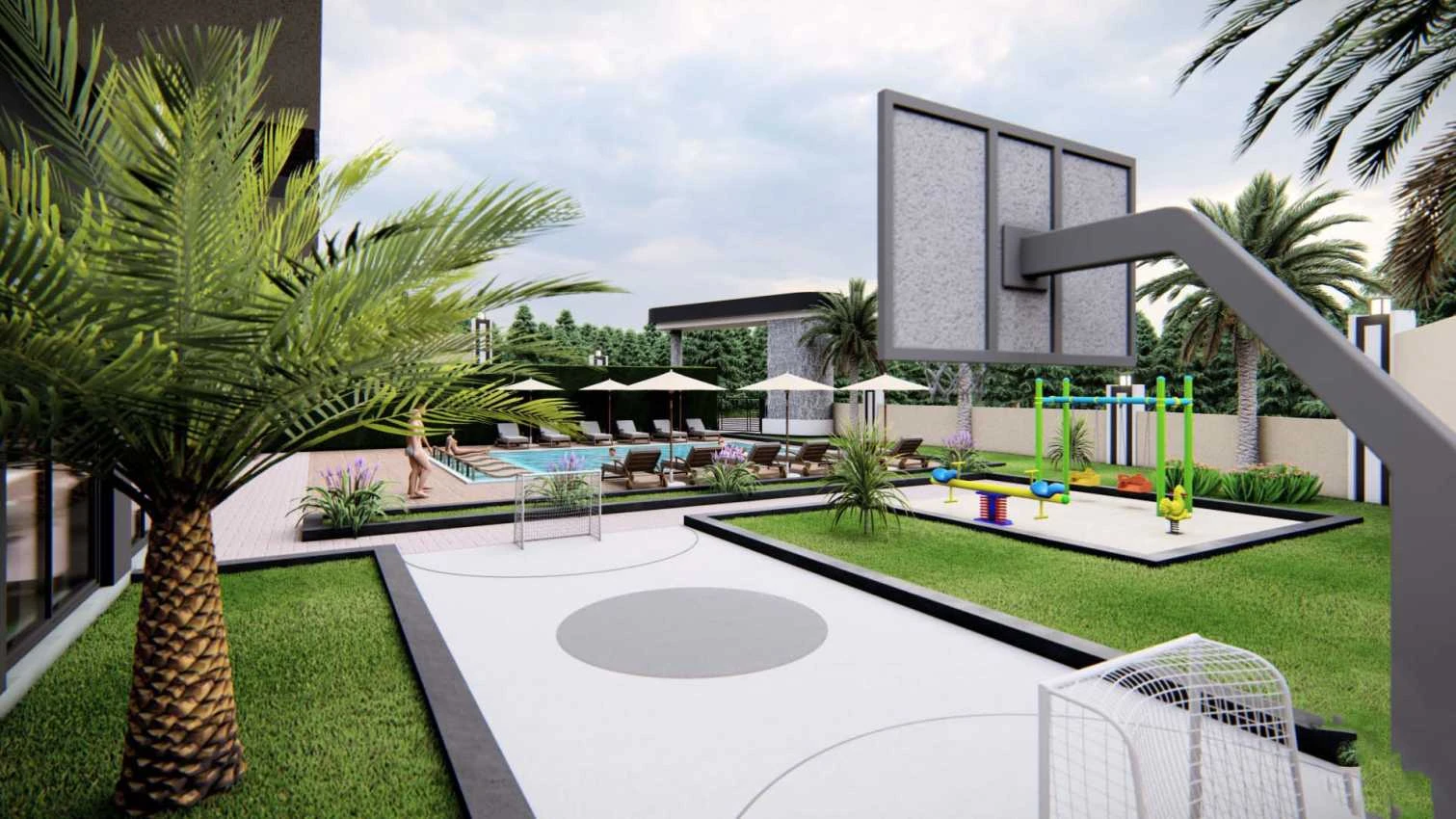 housebind Новый проект две квартиры 1 + 1 в Авсаллар /Алания